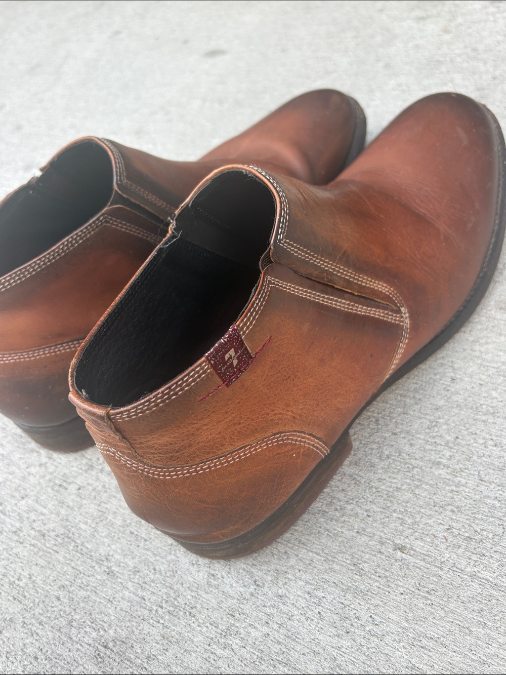 Men's Brown Leather Chukka Boots - Casual Pull-On Style